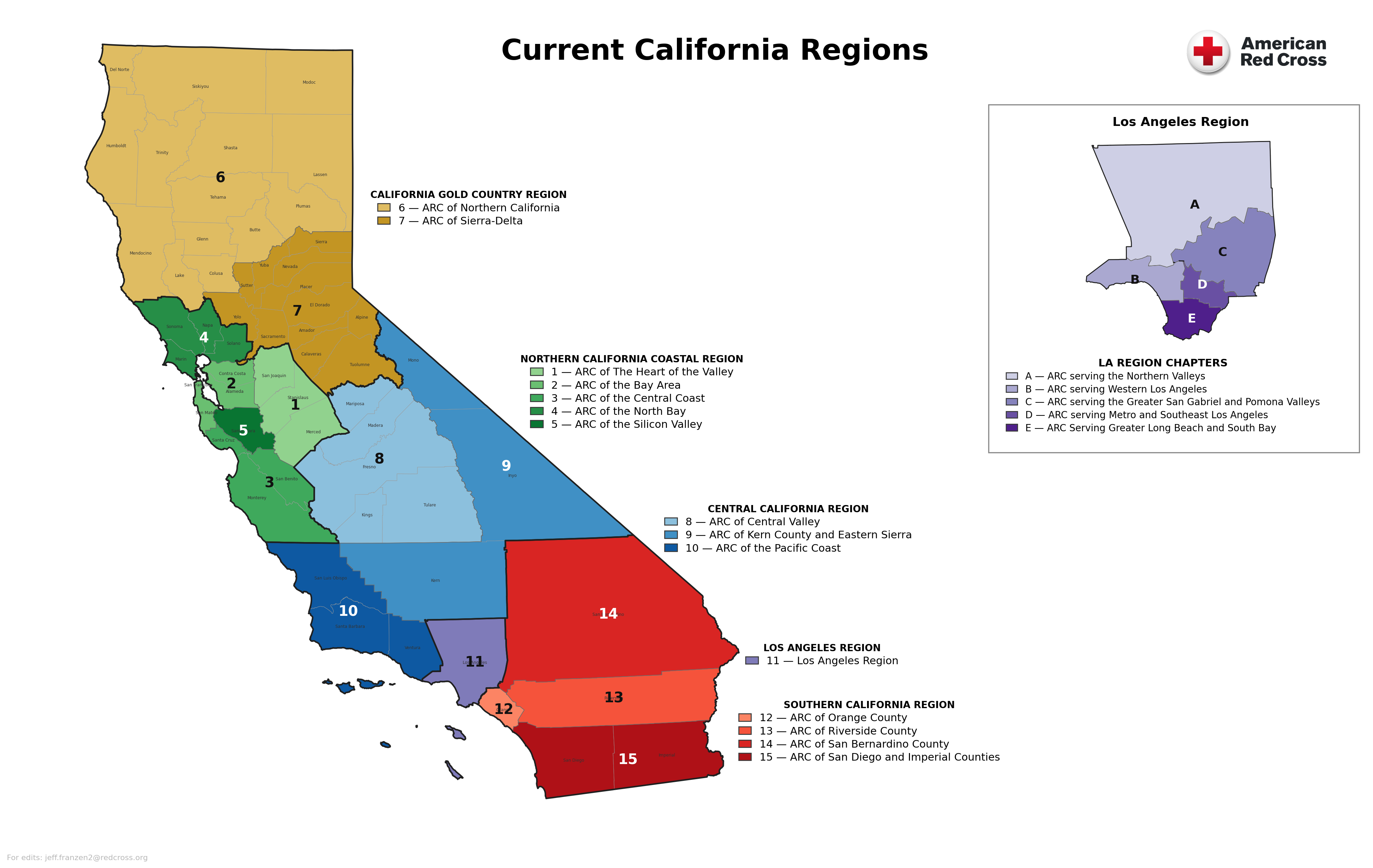 Statewide California regions and sub-areas